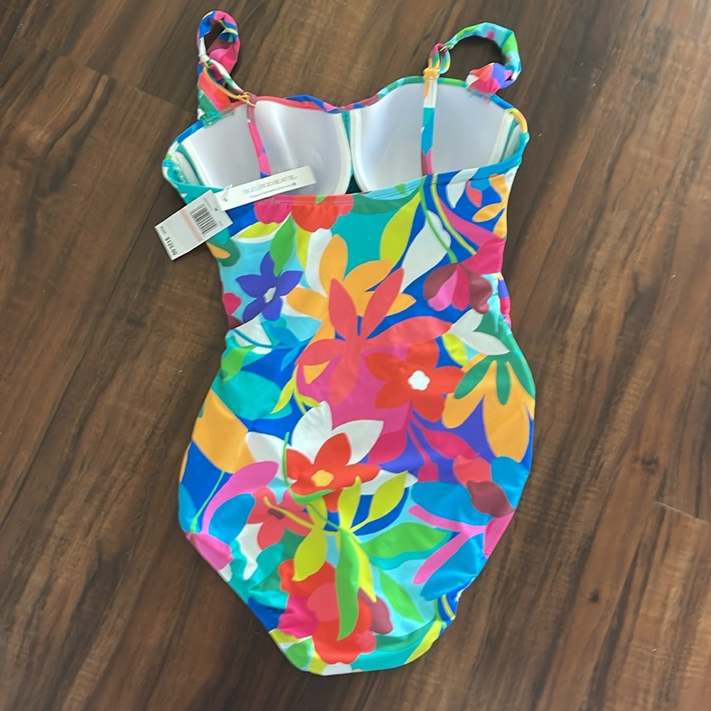 New Bleu by Rod Beattie Away We Go Floral-Print One-Piece Swimsuit - Picture 7 of 13